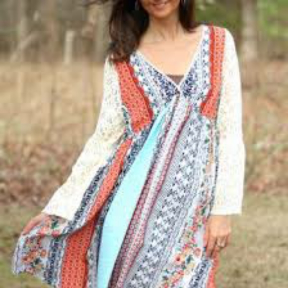 Kori boho patchwork & lace dress - Picture 6 of 8